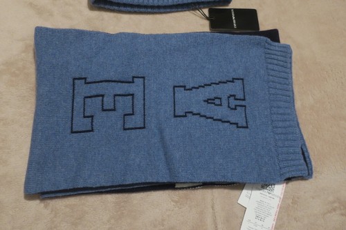 Emporio Armani Junior Boys Knitted Reversible Scarf Set L Scarf + Hat - Picture 5 of 11
