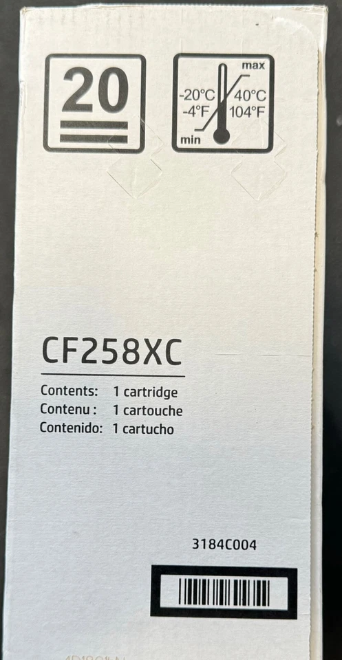 Cartucho de tóner HP 58X CF258X negro de alto rendimiento para HP LaserJet Foto 4 de 4