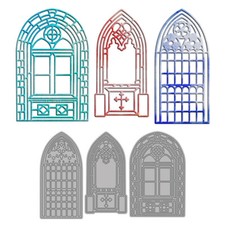 Vintage Windows Metal Cutting Dies Stencils Card Making Scrapbook Paper Crafts