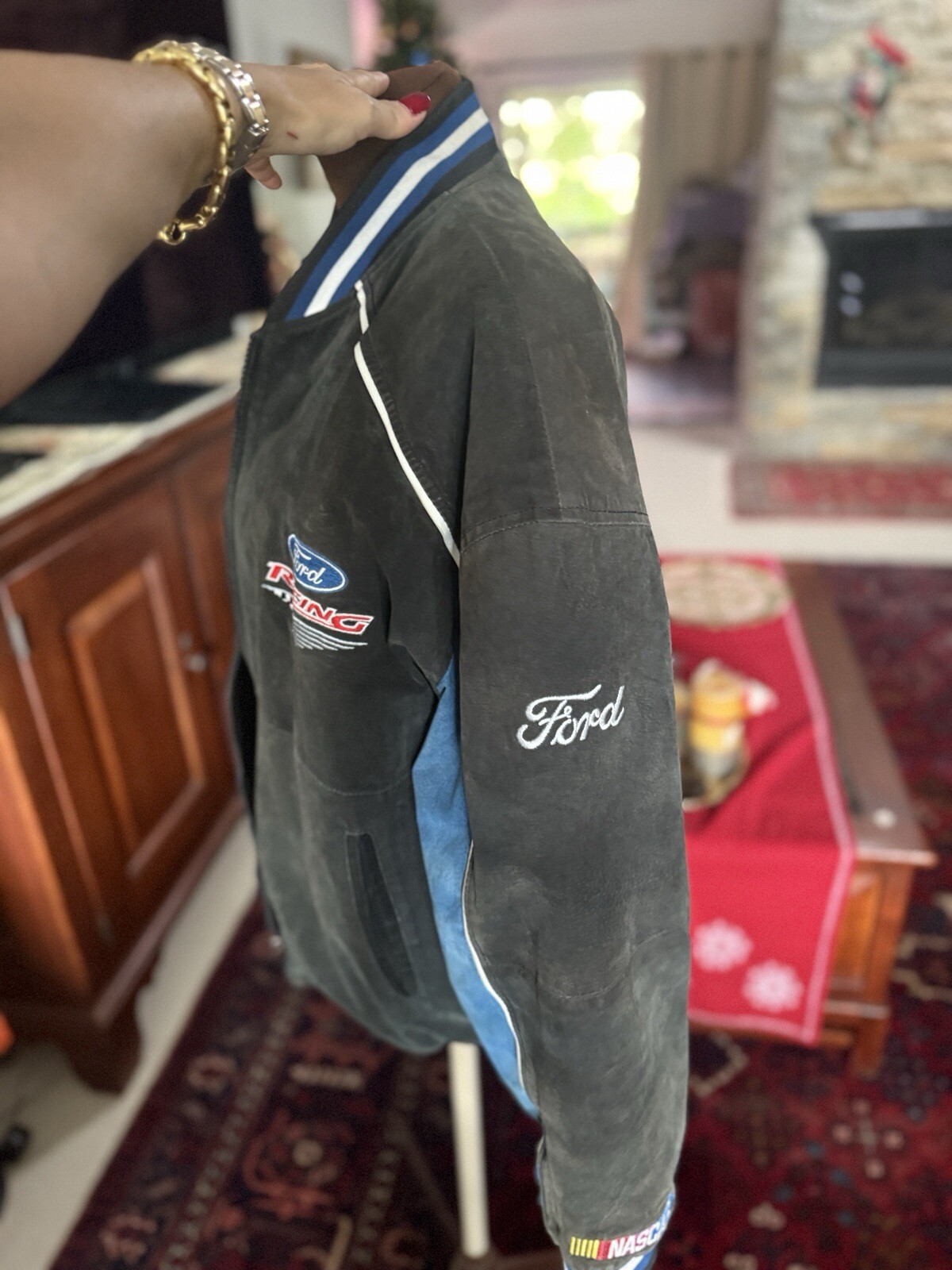 Ford racing jacket leather jacket hard-to-find old clothes super rare ...