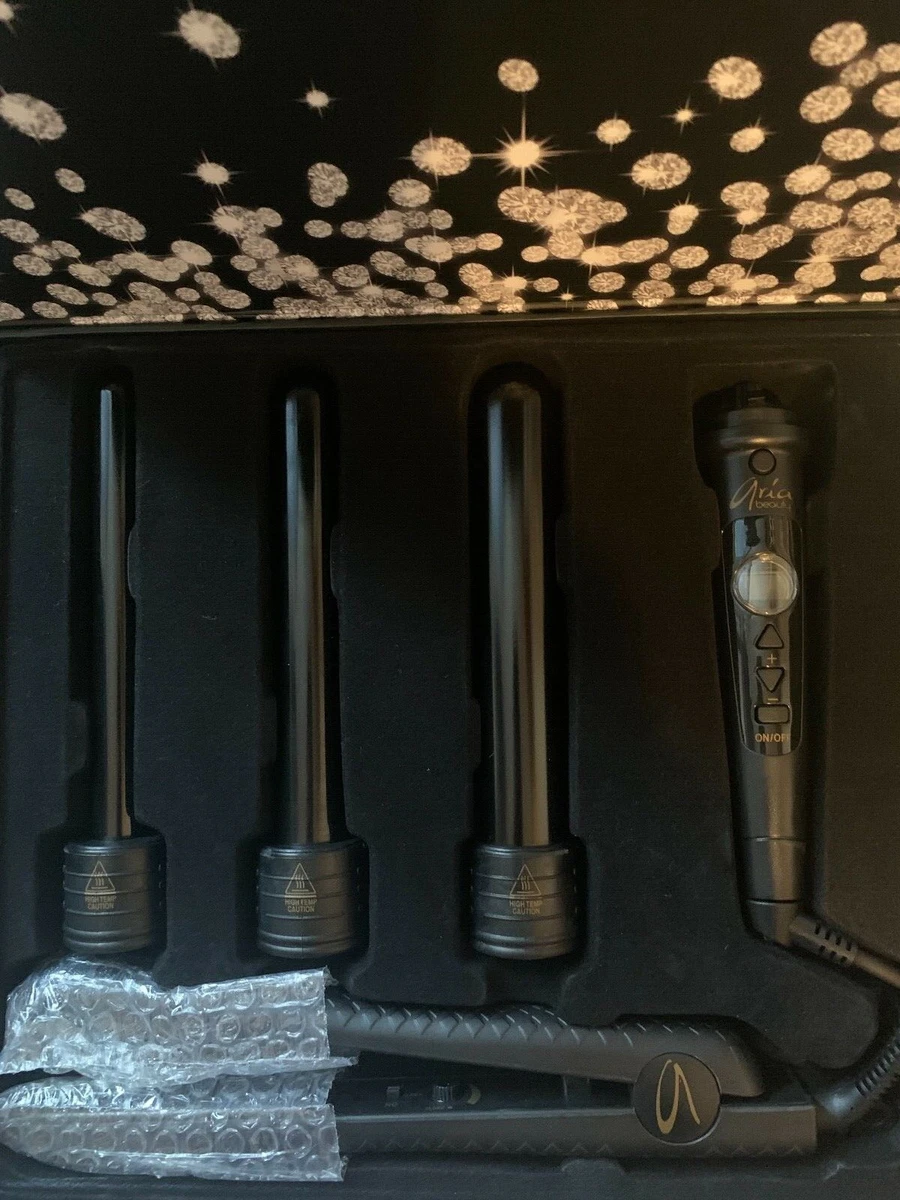 Aria Beauty Diamond Set 4 pce Clipless Curl Straightner 185.99