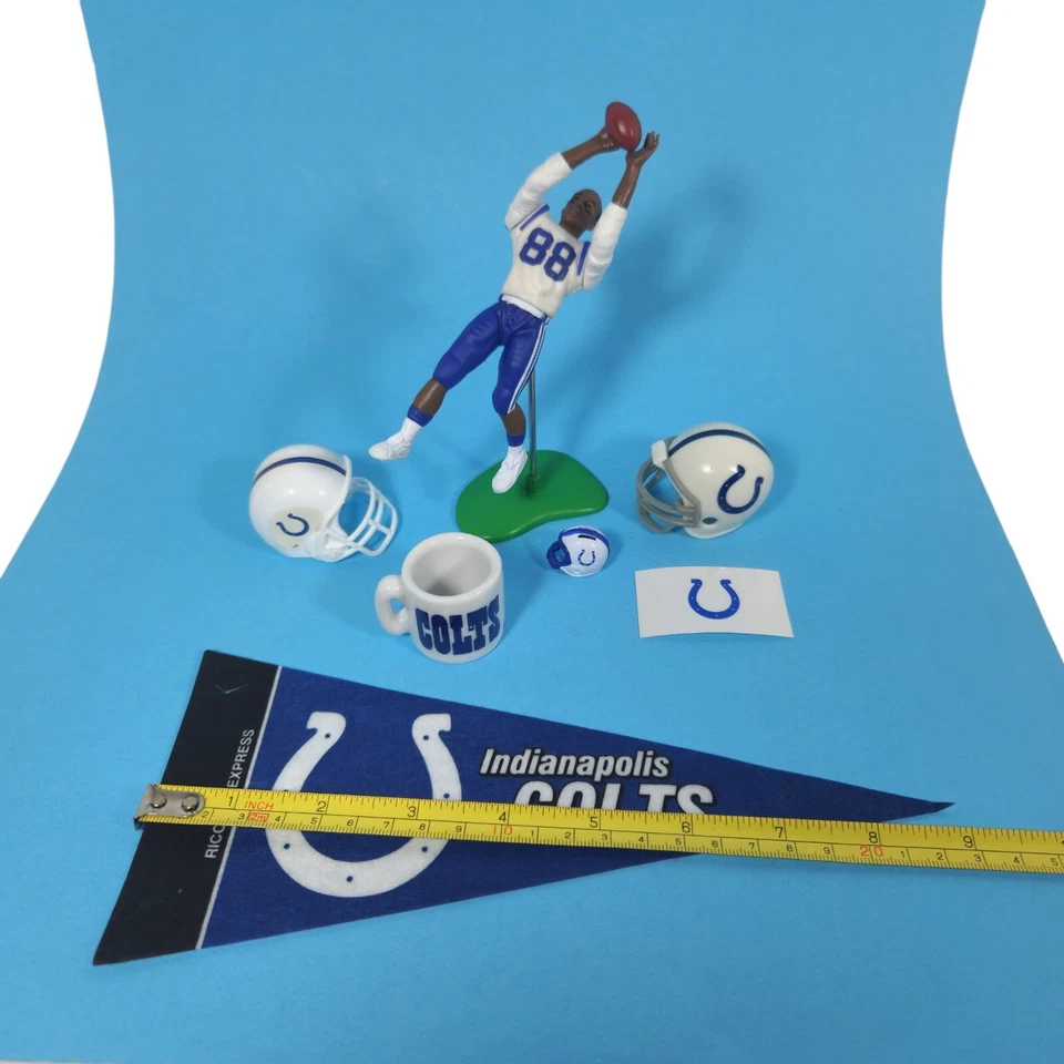 Indianapolis Colts NFL Lote de Regalo Marvin Harrison, Cascos, Pegatina, Banderín, Taza Foto 2 de 4