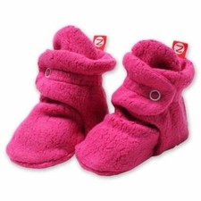 NEW Original Zutano Baby Booties 3M Fuchsia Pink Stay-On Fleece Baby Shower Gift
