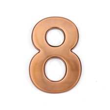 House Number 8 4" Inch Bronze ABS Plastic Outdoor Apartment Mailbox