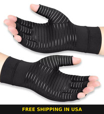 Copper Arthritis Compression Gloves Hand Joint Support Pain Relief Fit Unisex