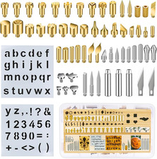 62-Piece Professional Wood Burning Tips and Stencils Set for DIY Crafts