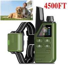 Dog Training Collar 4500FT Remote Rechargeable Shock PET Waterproof Trainer