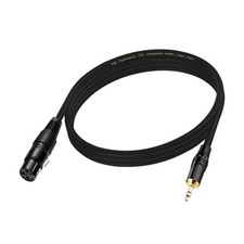 3.5mm to XLR Female Cable 6.6FT, Unbalanced 1/8 Mini Jack TRS Stereo Male to ...