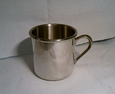 Pewter Baby Infant Cup Handled Mug manufactured by WEB Pewter 4 oz No mono