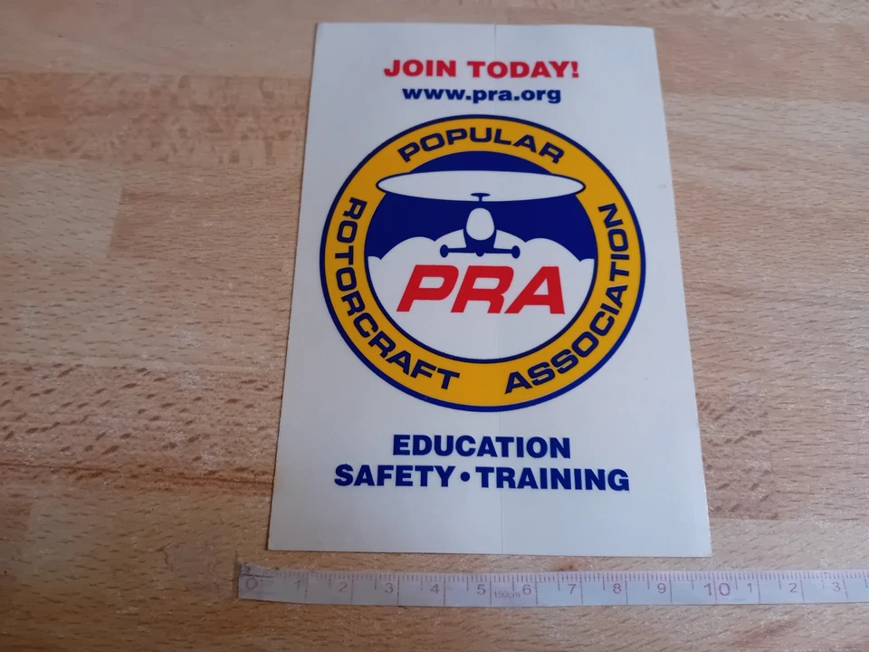 Transparent PRA Decal - Popular Rotorcraft Association - Image 1 of 1