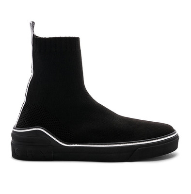Givenchy Mens George V Sock Black White High Top Knit Trainer Sneaker 43 10