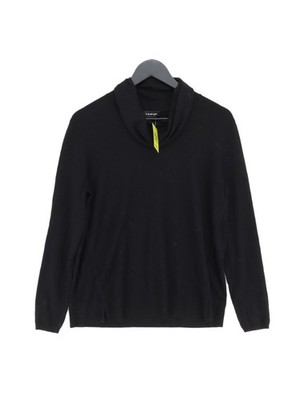 Taifun Women's Jumper M Black 100% Other Round Neck Pullover
