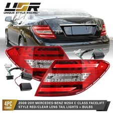 FACELIFT STYLE/ RED LED Tail Light L+R For 08-11 Mercedes C-Class W204 2D/4D AMG