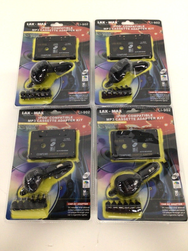 LAX-MAX Ipod Compatible MP3 Cassette Adapter Kit Bundle