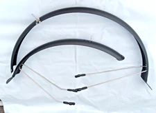 700c Fender Set Satin Black Plastic Full Coverage 48mm Wide