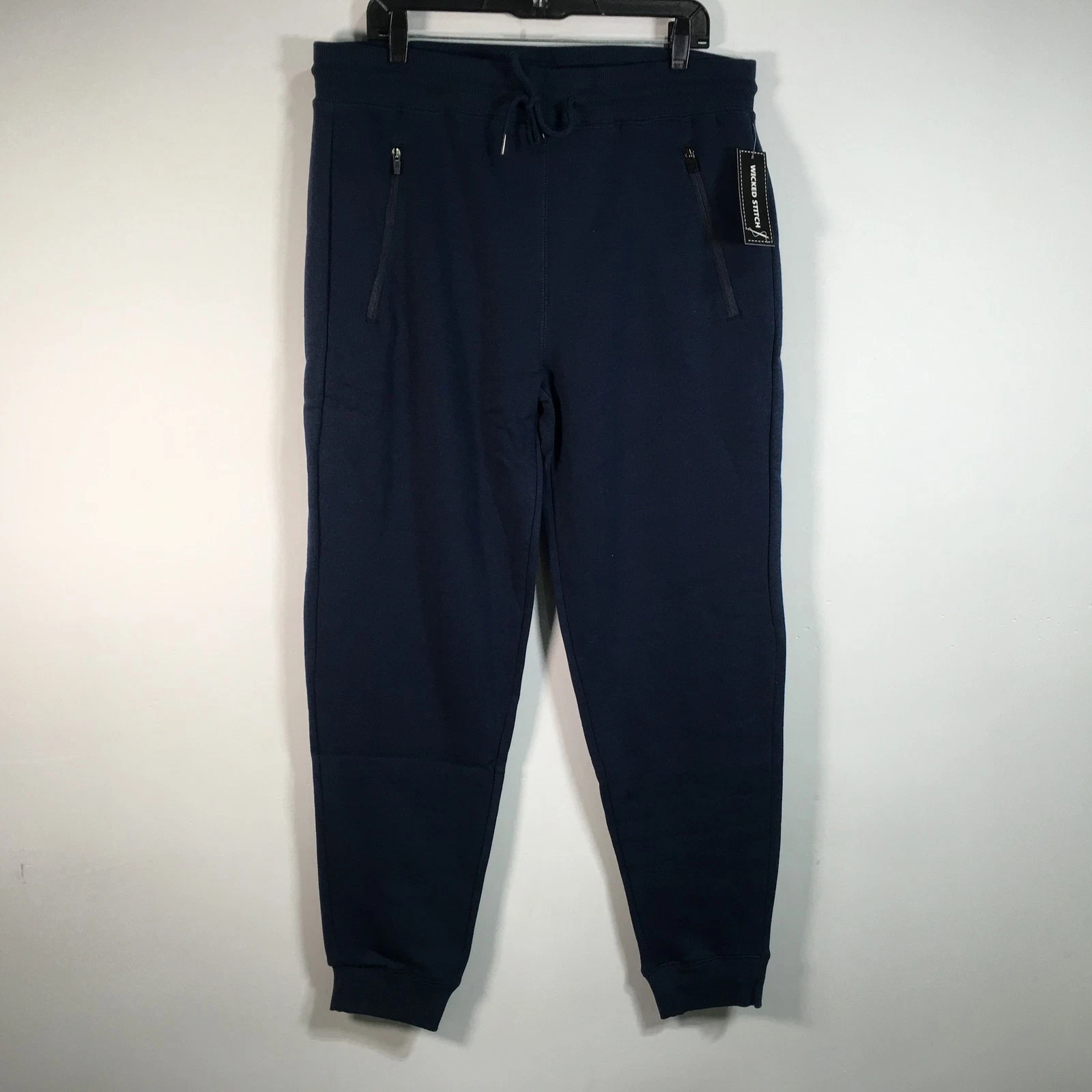 Wicked Stitch Pull-On Jogger SweatPant, Men's Size XL - Navy