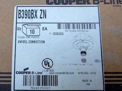 Cooper B-Line B390BXZN B390BX ZN 360 Deg Swivel Box Zinc Plated (10 in a Box)