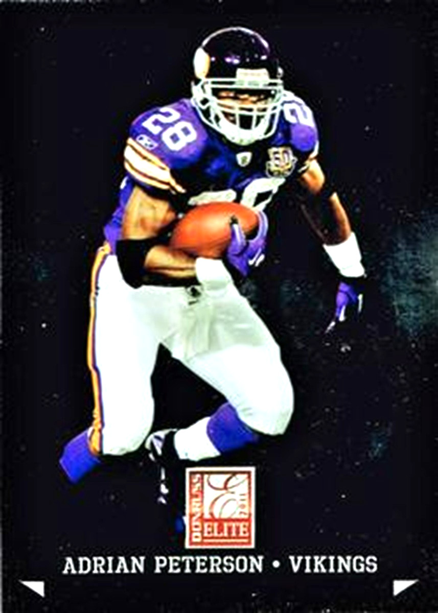 Adrian Peterson #54 Football Cards 2011 Panini Donruss Elite trading card — raw and PSA graded price guide
