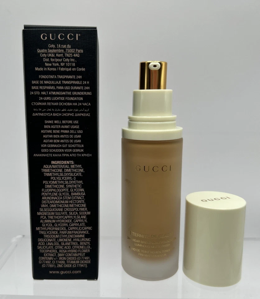 Gucci Foundation 24 Hour Full Coverage Luminous Matte Medium 330W NIB 1 oz /30ML - Image 2 of 4