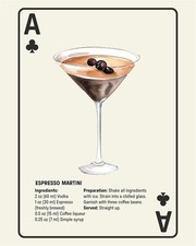 Shuffle Club Co. Espresso Martini Ace of Clubs – unframed 8x10 Cocktail Poster