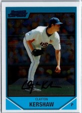 2007 Bowman Draft Picks & Prospects Prospects Clayton Kershaw RC Dodgers Rookie
