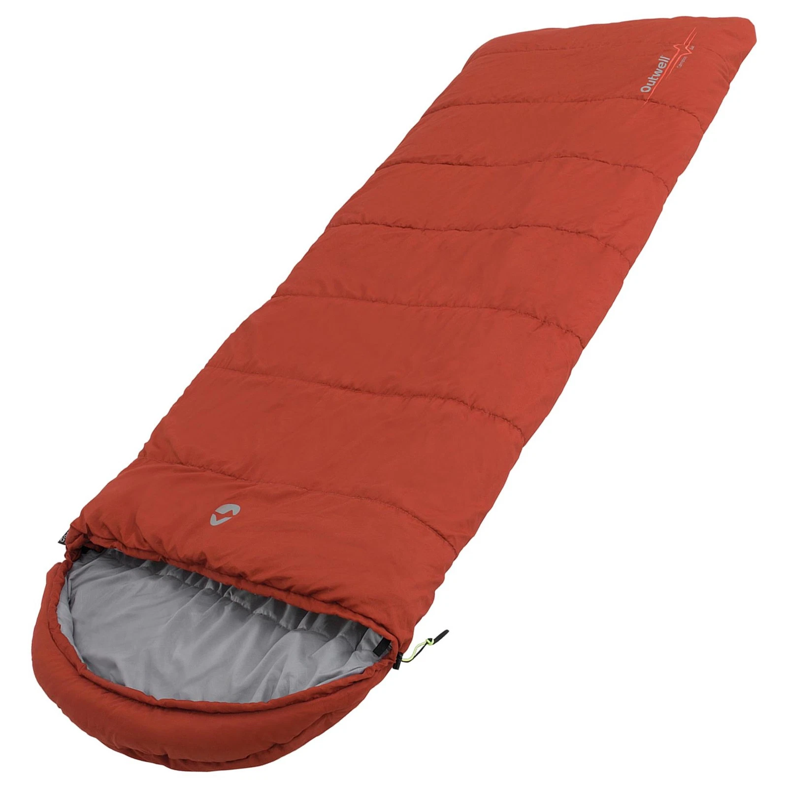 OUTWELL SLEEPING BAG CAMPION LUX ADULT 3 SEASON HOODED CAMPING FESTIVAL ORANGE