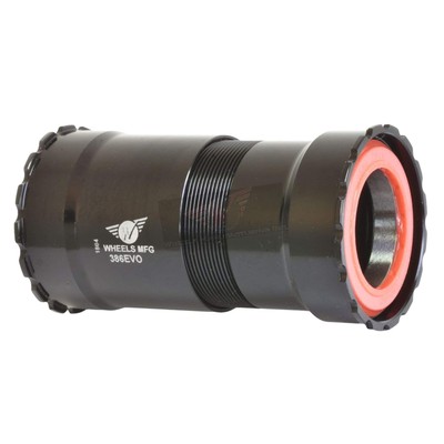 Wheels Mfg 386Evo Dub Thread-Together Bottom Bracket - Abec-3 Bearing Black One