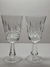 Set of 2 Waterford Crystal Rosslare Wine Goblets   6"