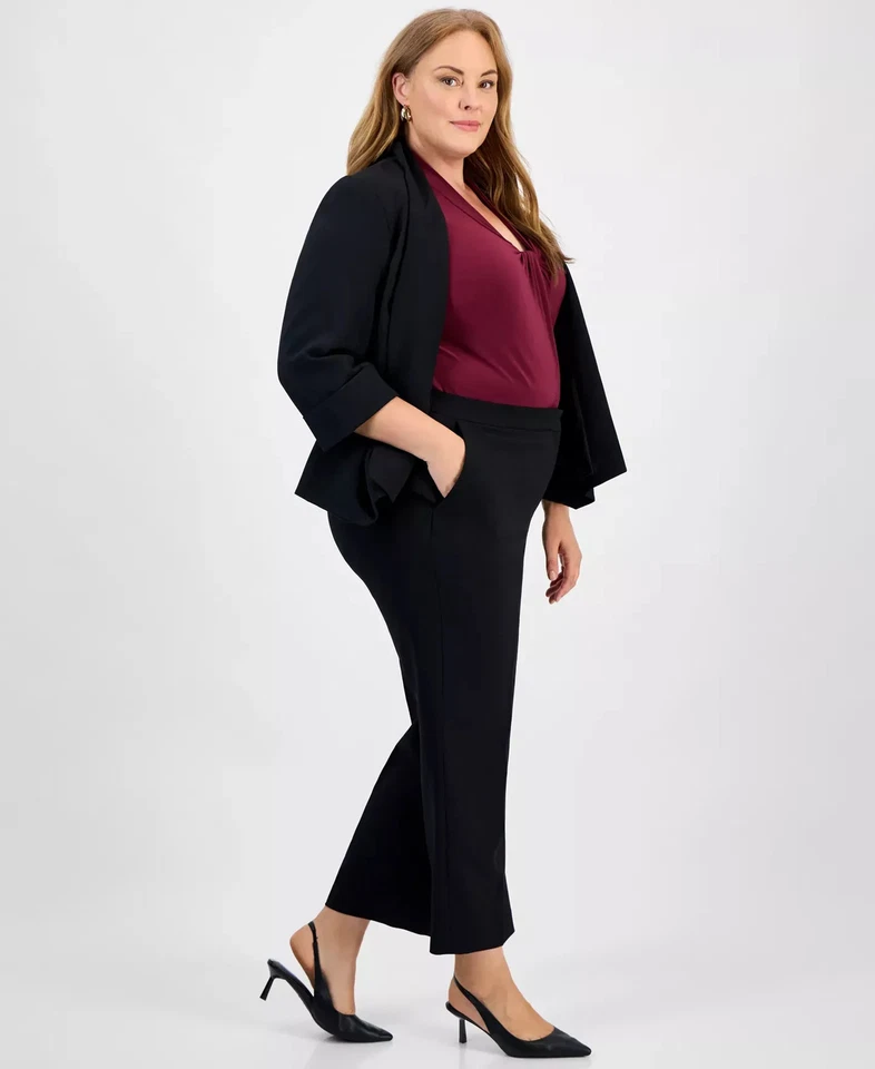 Calça Kasper feminina plus size 22W tamanho perna reta - Imagem 3 de 4