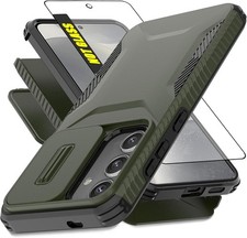 Samsung Galaxy S24 Plus/S25 Plus Case with 1 HD Screen Protector & Slide Camera