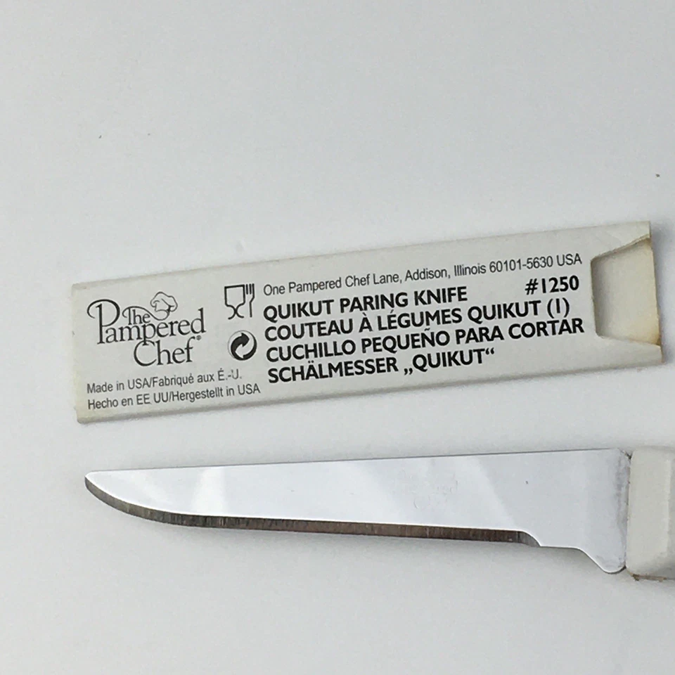 Pampered Chef Paring Knife 1250 & Sharpener Case Holder 7.5" Long For 5" Blade - Image 2 of 4