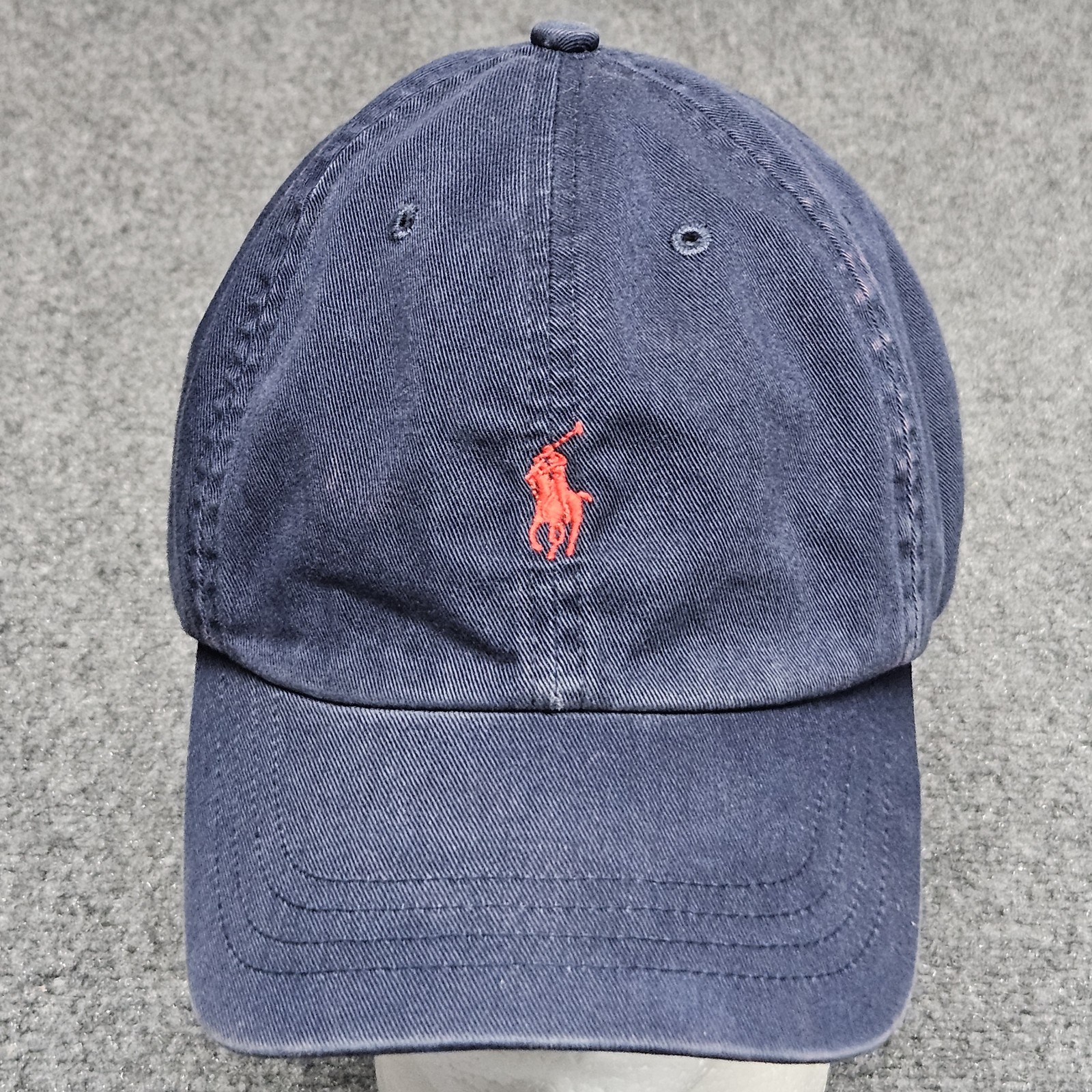 Cappello Polo Ralph Lauren Blu Rosso Pony Logo Strapback Running Cap Casual LEGGI