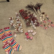 Mixed Pink Christmas Ornaments  Decor