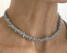 Puka Shell choker Necklace Gold Colored Clasp Hawaiian Necklace