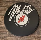 Jack Hughes Signed New Jersey Devils Puck Gold Olympics