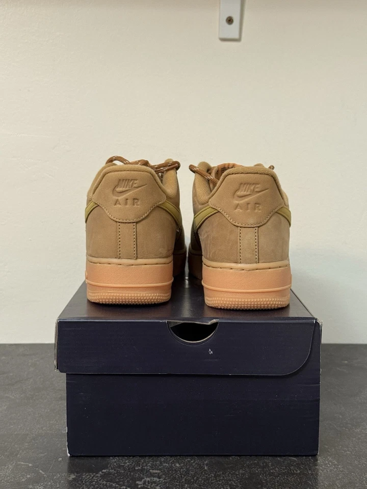 耐克 Air Force 1 低亚麻小麦胶浅棕色 9 码 — 第 3/4 张图片