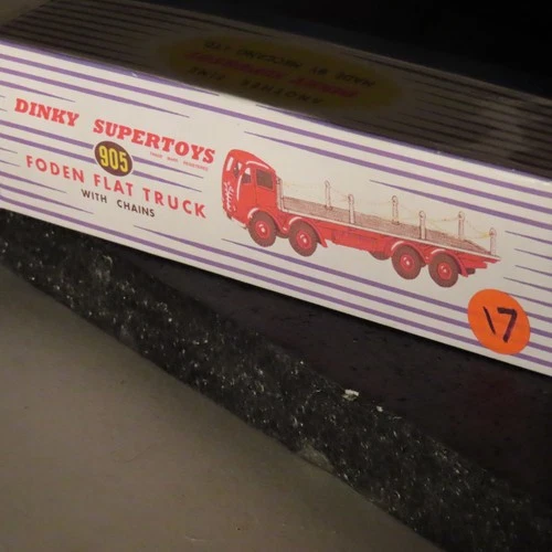 Dinky Foden Flat Bed truck w/chains 1:50 scale LN boxed.