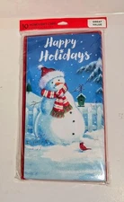*NEW* Snowman Hallmark Holiday Greetings 10 Pk. Christmas Gift /Money Holders