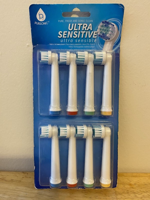 Pursonic Ultra Sensitive Replacement Toothbrush Heads 8 Pack