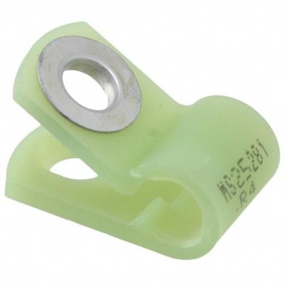 3Pc Essentra Components NM-4-R4 CBL CLAMP P-TYPE GREEN FASTENER