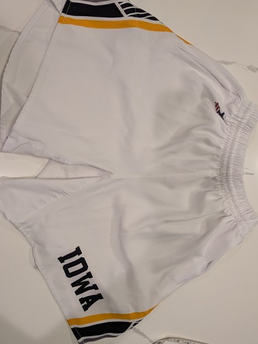 Team Lax Iowa Hawkeyes Lacrosse Shorts Adult Medium White Black Gold