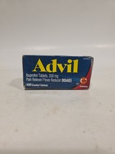 Advil Ibuprofen 200mg Fever Reducer 100 Coated Tab EXP 12/28  FREE SHIP 