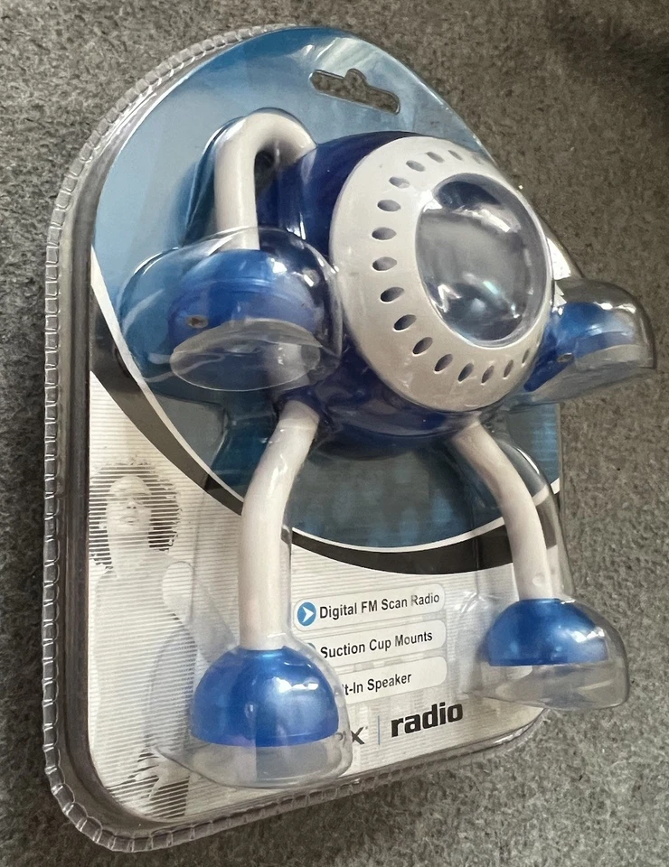 GPX Digital FM Scan Radio R1605TBLU Built-In Speaker w/Suction Cup Mounts NEW!! - Image 3 of 4