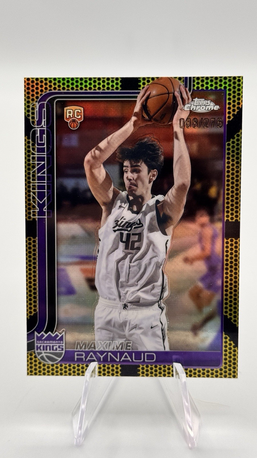 2025-26 Topps Chrome - Maxime Raynaud #293 Yellow Basketball Refractor /275 (RC)