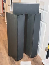 Polk Series II Audio System 2 Monitor 60 Floor Speakers & 1 Center CS1 Black Woo