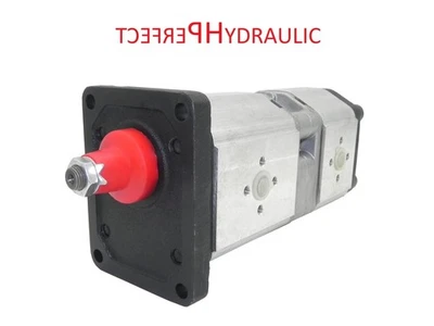 PERFEKTE HYDRAULISCHE Doppel Tandem Hydraulik Zahnradpumpe von 4 bis 25 ccm Welle 1:8 Flansch rechts