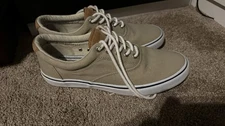 Sperry Men's Top Sider Size 10.5 Casual Sneakers Beige Canvas