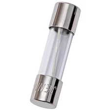 1 PC MERSEN GGX5 Fuse, Midget, Fast Acting, Glass, PC Mount, 10kA, 125VAC, 5A