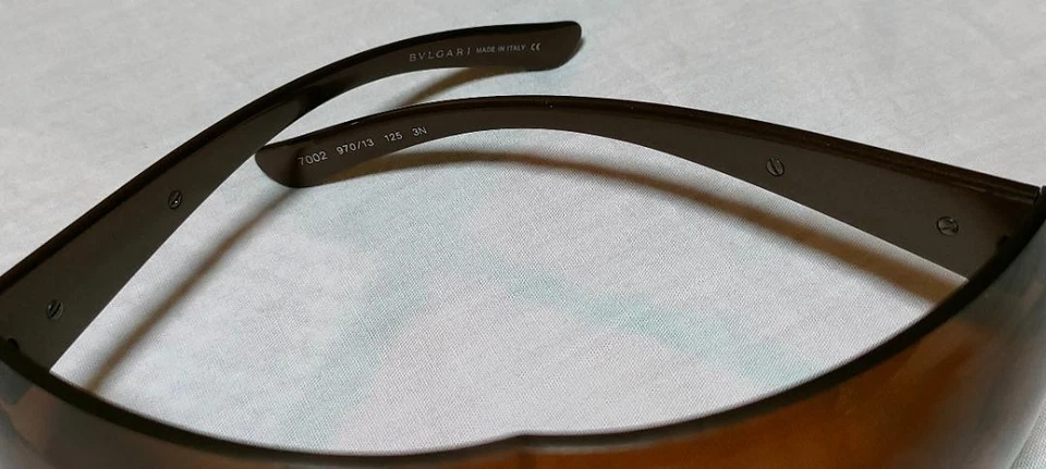 Gafas de sol ligeras sin marco con logotipo lateral BVLGARI marrón accesorios e320 Foto 3 de 4