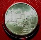 Christmas Wishes-Snow in The County Art Round  1 Troy oz.999 Fine Silver-Capsule